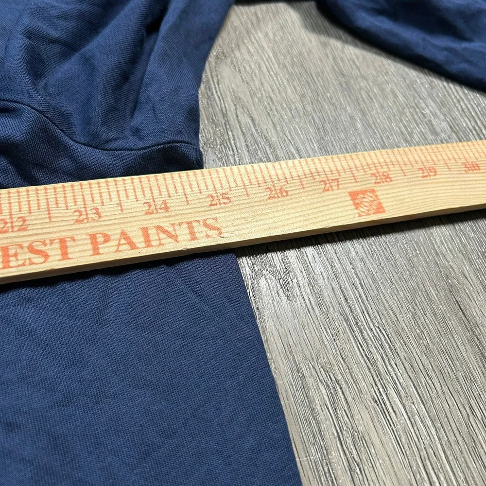 Polo Ralph Lauren Supreme Comfort Hoodie XL Navy Blue Long Sleeve Cotton T-Shirt - Picture 5 of 7